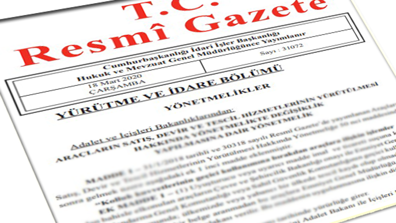 Resmi Gazete başlıkları