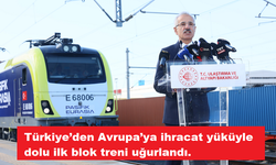 Türkiye’den Avrupa’ya ihracat yüküyle dolu ilk blok treni uğurlandı.