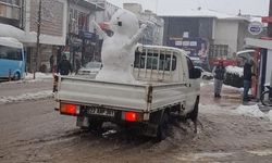 Kardan adama kamyonet ile şehir turu attırdılar