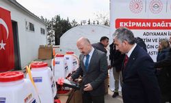 Adıyaman’da motorlu sırt pülverizatörü ve budama makası dağıtımı yapıldı