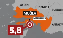 Muğla Marmaris'te 5.8 büyüklüğünde deprem