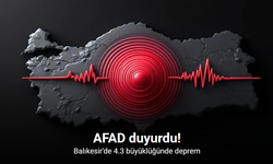 AFAD duyurdu! Balıkesir'de 4.3 büyüklüğünde deprem