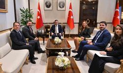 Cumhurbaşkanı Yardımcısı Yılmaz, Kaspi.kz CEO’su ve Hepsiburada Yönetim Kurulu Başkanı Mikheil Lomtadze’yi kabul etti