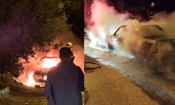 Otomobil patladı, feci şekilde can verdi