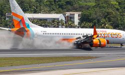 Tayland’da yolcu uçağı sert iniş yaptı: Uçağın iniş takımı koptu