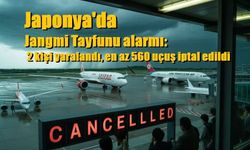 Japonya'da Jangmi Tayfunu alarmı: 2 kişi yaralandı, en az 560 uçuş iptal edildi