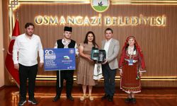 Balkan Festivali'ne katılan ekiplerden Başkan Aydın'a ziyaret