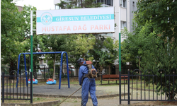 Giresun'da park ve bahçelerde temizlik çalışmaları sürüyor
