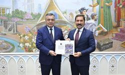 Hatay Valisi Masatlı, Özbekistan Ali Meclisi Yasama Meclisi Başkanı İsmailov ile görüştü
