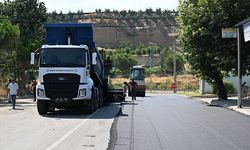 Manisa'da Sarıgöl Yeni Sanayi Sitesi'nde asfalt çalışması tamamlanıyor