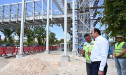 Yazır yaya üst geçidinde çalışmalarda sona gelindi
