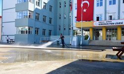 Giresun'da okulların bahçelerinde temizlik çalışması başlatıldı
