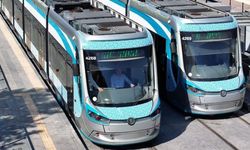 Konya'da Adliye-Şehir Hastanesi tramvay hattında test sürüşü