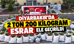 Diyarbakır’da 2 ton 200 kilogram esrar ele geçirildi