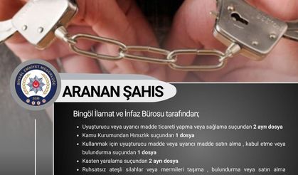 Bingöl’de 32 yıl kesinleşmiş hapis cezası bulunan şahıs yakalandı