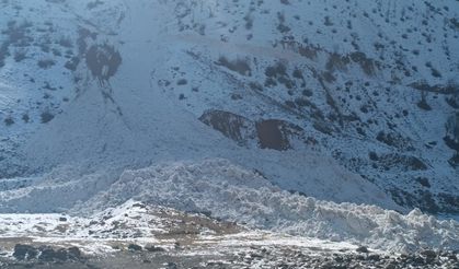 Hakkari’de köy yoluna düşen çığ temizlendi
