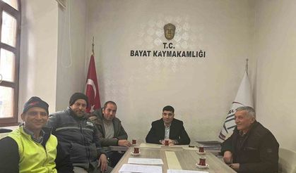 Kaymakam ilçe Özel İdaresi ekiplerinin sabah çayına konuk oldu