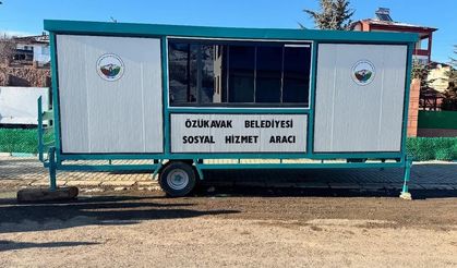 Özükavak Belediyesi sosyal hizmet aracı hizmete sunuldu