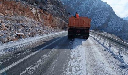 Siirt’te buzlanmaya karşı tuzlama çalışmaları devam ediyor
