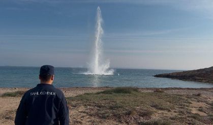 Çanakkale’de denizde bulunan mayın imha edildi