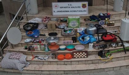 Isparta’da bahçe evinde hırsızlık yapan 4 şüpheli tutuklandı