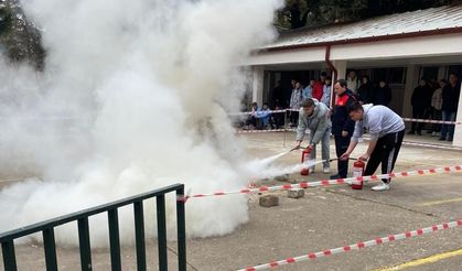Kırklareli’nde öğrencilere yangın tatbikatı