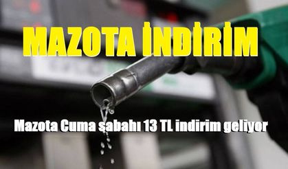Mazota Cuma sabahı 13 TL indirim geliyor