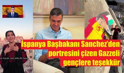 İspanya Başbakanı Sanchez’den portresini çizen Gazzeli gençlere teşekkür