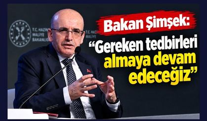 Bakan Şimşek: "Gereken tedbirleri almaya devam edeceğiz"