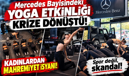Spor değil skandal! Mercedes Bayisindeki Yoga Etkinliği Krize Dönüştü! Kadınlardan Mahremiyet İsyanı