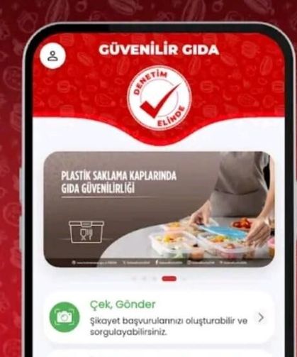 Bozuk gıdaya mobil telefondan ihbar imkanı