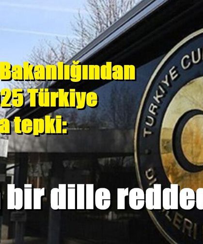 Dışişleri Bakanlığından AP’nin 2025 Türkiye Raporu’na tepki: "Kesin bir dille reddediyoruz"