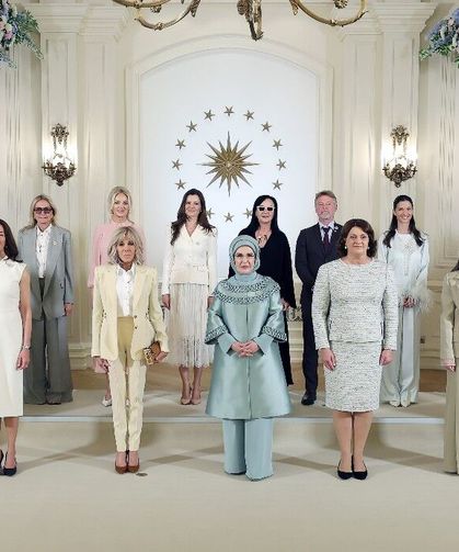 Emine Erdoğan, NATO marjında lider eşleriyle Çankaya Köşkü’nde bir araya geldi