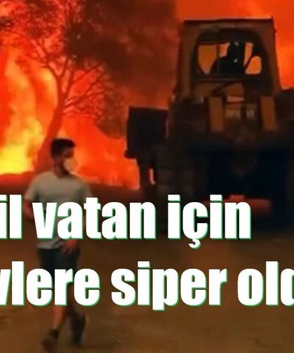 Yeşil vatan için alevlere siper oldu