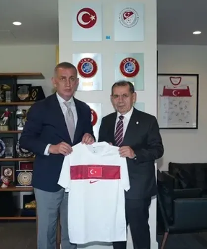 Galatasaray Kulübü Başkanı Özbek, TFF Başkanı Hacıosmanoğlu'nu ziyaret etti