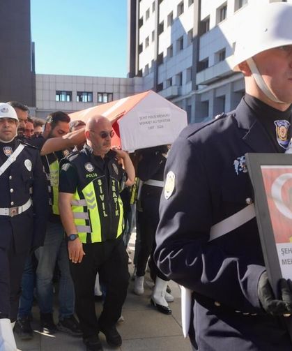 Şehit Polis Memuru Mehmet Ali Topatan son yolculuğuna uğurlandı