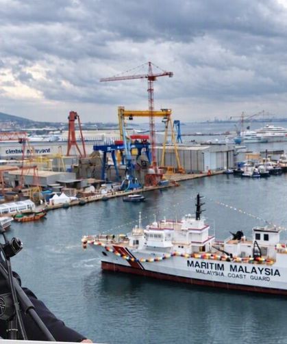 Türkiye’de inşa edilen gemi Malezya için denize indirildi