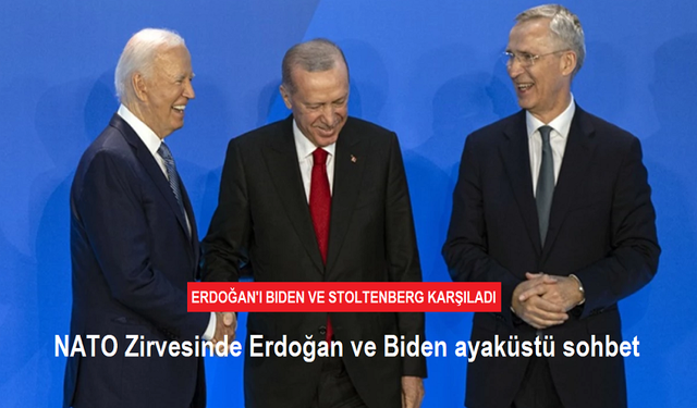 NATO Zirvesinde Erdoğan ve Biden ayaküstü sohbet