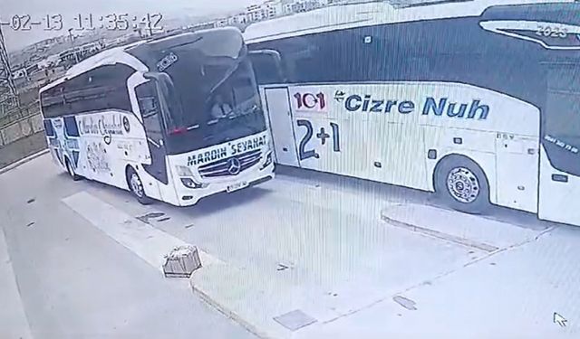 5 kişinin öldüğü, 38 kişinin yaralandığı yolcu otobüsünün otogardan çıkış anı kamerada