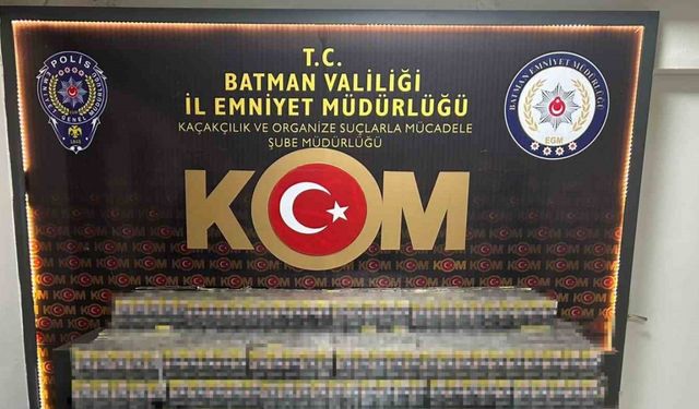 Batman’da ’dur’ ihtarına uymayan araçtan 8 bin paket kaçak sigara ele geçirildi