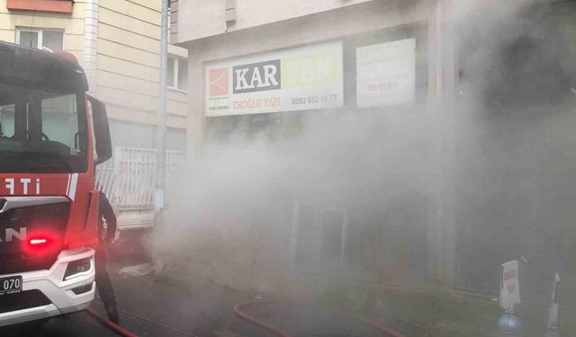 Çorlu’da iş yeri yangını