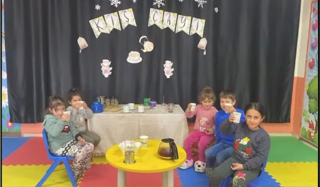 Diyadin’de öğrencilere kış çayı