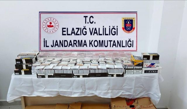 Elazığ’da 16 bin bandrolsüz sigara ele geçirildi
