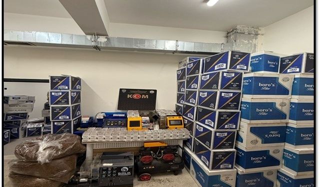 Kahramanmaraş’ta 1 milyon 287 bin kaçak makaron ele geçirildi