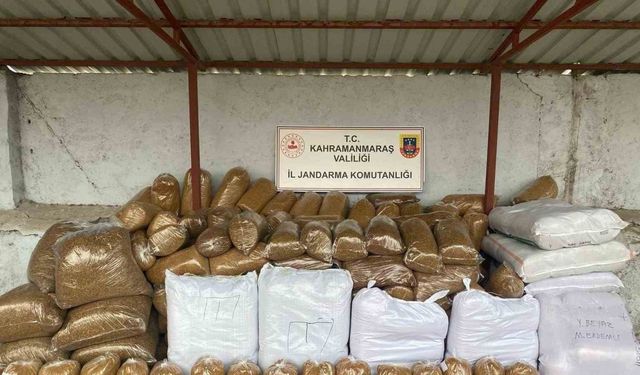Kahramanmaraş’ta 1 ton 600 kilo kaçak tütün ele geçirildi