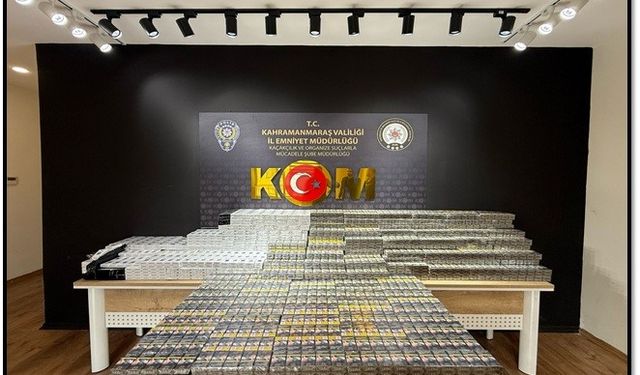 Kahramanmaraş’ta 5100 paket kaçak sigara ele geçirildi
