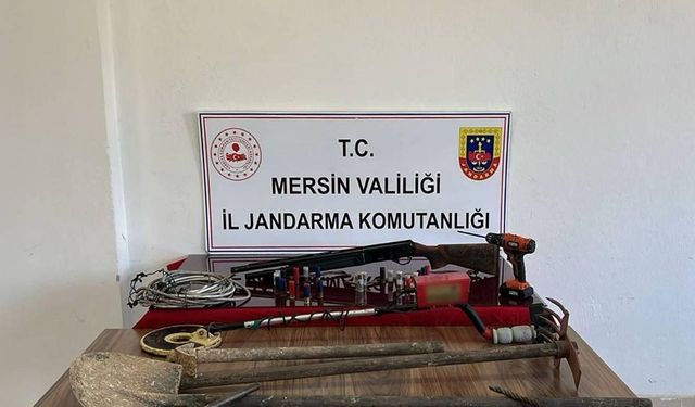 Mersin’de kaçak kazı yapan şahıs yakalandı
