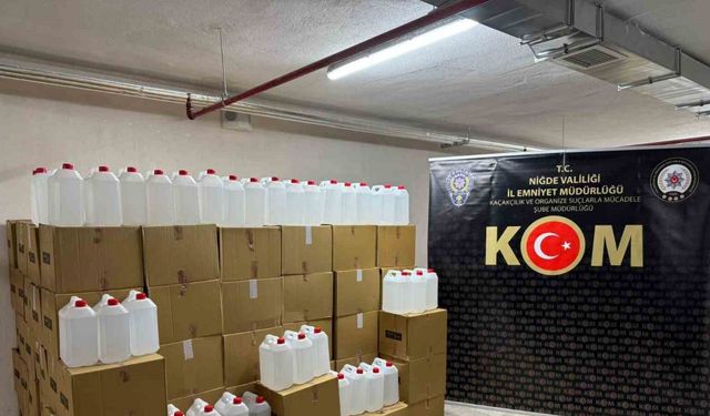 Niğde’de 4 bin litre kaçak alkol ele geçirildi