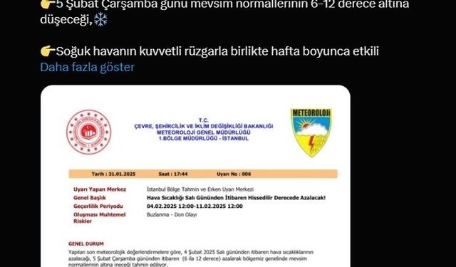 Sakarya Valiliği’nden soğuk ve yağışlı hava uyarısı