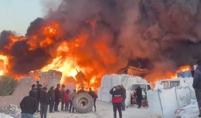Şanlıurfa’da geri dönüşüm tesisinde yangın